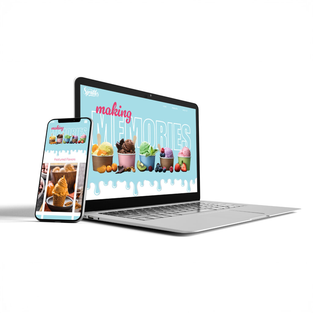 Sprinkles Website mockup